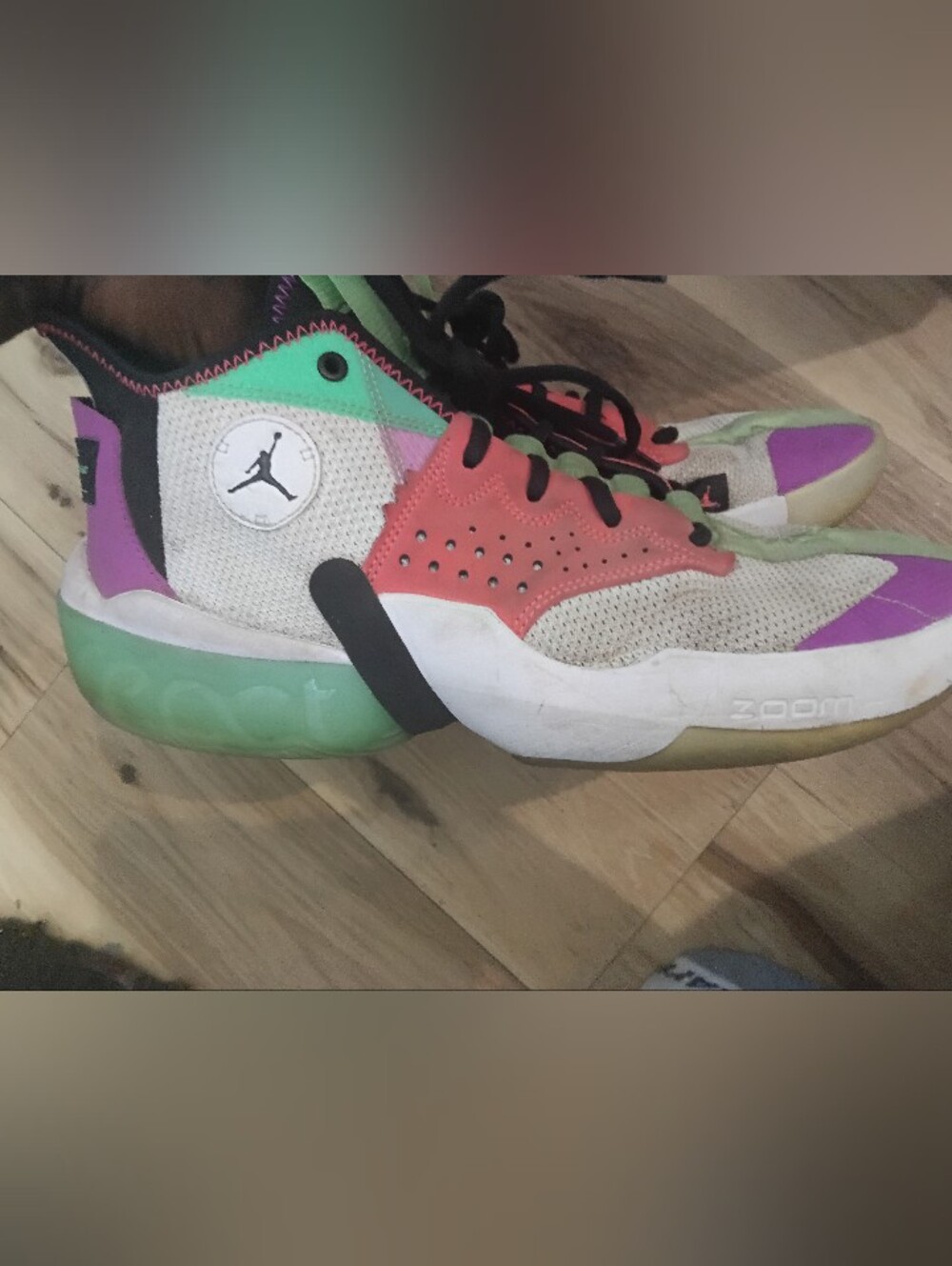 NIKE Air Jordan React Elevation White Black Hyper Violet CK6618 101 Size 12